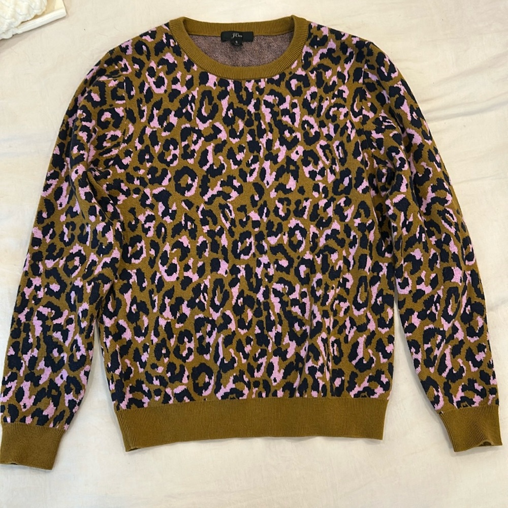 J Crew Leopard Print Sweater